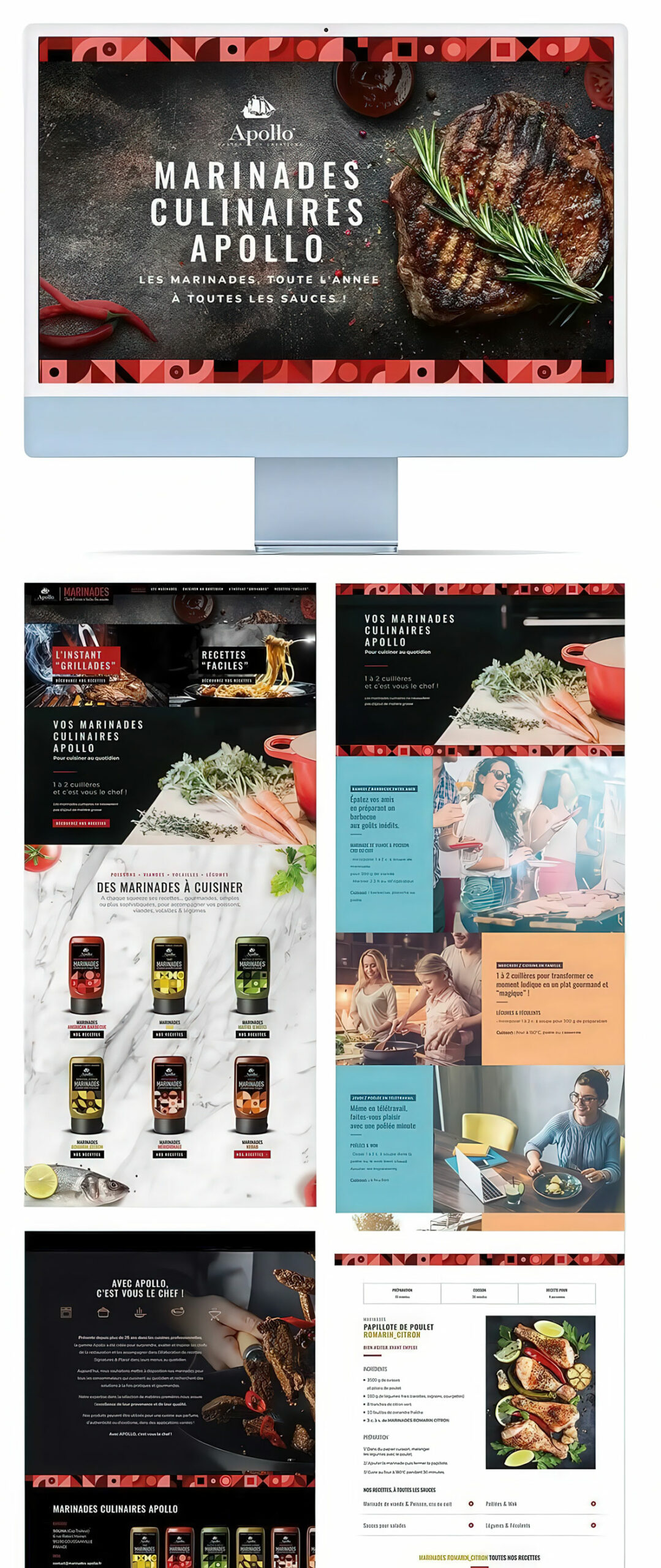 Site internet sous WordPress pour les Marinades Apollo groupe Solina