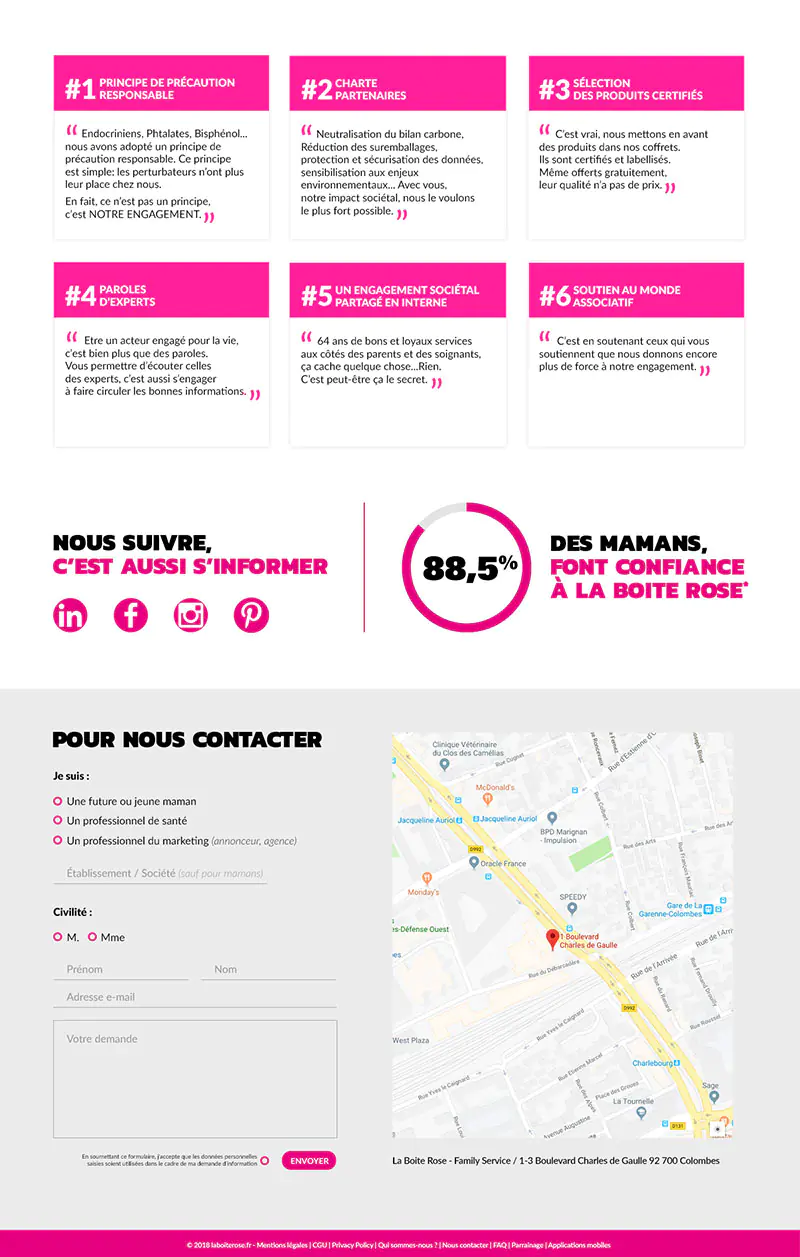 La Boîte Rose / Branding 6 La Boite Rose site internet D2