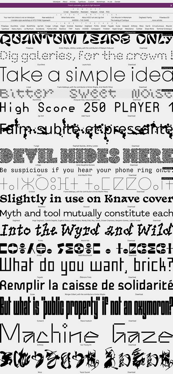 image typographies à télécharger