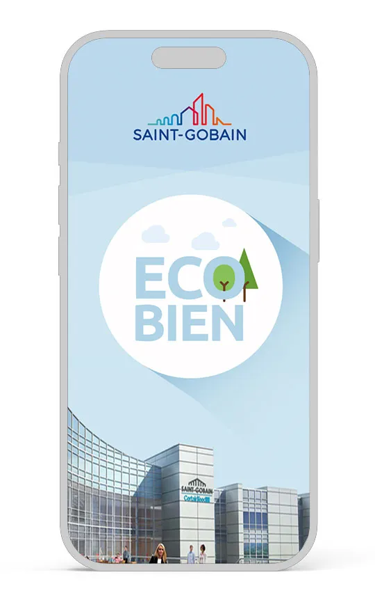 Advergame pour Saint Gobain pour les salariés dans leur entreprise sur l'écologie dans leurs bureaux