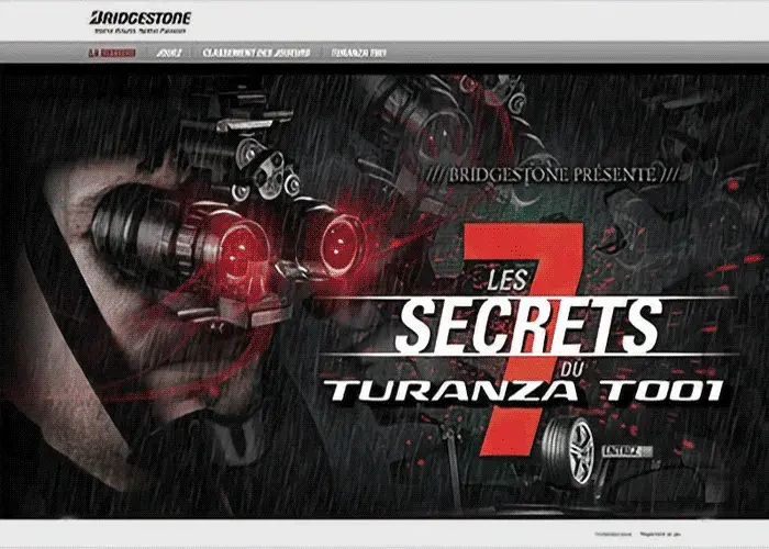 Site Advergame pour le lancement du pneu Turanza de Bridgeston