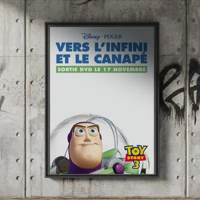 Sortie du DVD Toy Story de Pixar / Disney - Affiches Abribus